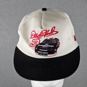 Vintage 90s NASCAR Dale Earnhardt Racing Twill Snapback Hat USA‎ Made